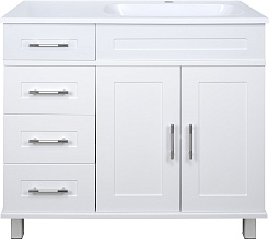 Misty Тумба под раковину Купер 90 R 4 ящика белая – фотография-1